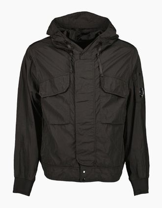 C.P. Company Mens Chrome-R Hooded Lens Jacket - Black - Size: Regular/36