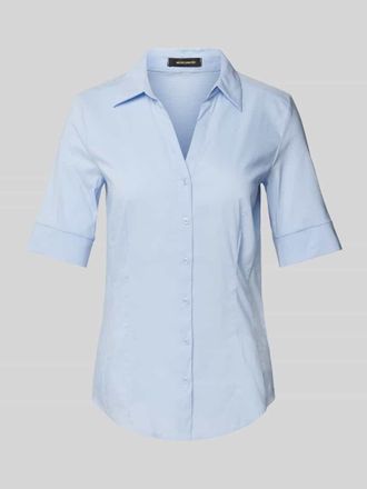 More & More More & More Bluse im unifarbenen Design in Hellblau, Größe 34