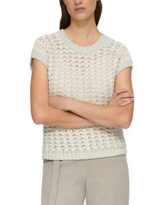 Lafayette 148 New York Open Stitch Crewneck Sweater