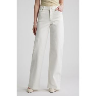 Frame Denim Long Le Slim Palazzo High Waist Wide Leg Jeans in Au Natural Clean at Nordstrom, Size 31