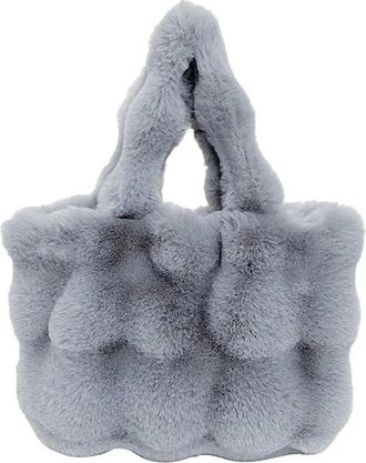 Generic Womens Plush Bags Plush Shoulder Bag Women Fluffy Handbag Large Capacity Casual Commuting Carrying Soft Shopper(Color 03)