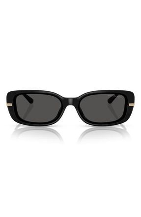 Michael Kors 57mm Rectangular Sunglasses in Black at Nordstrom