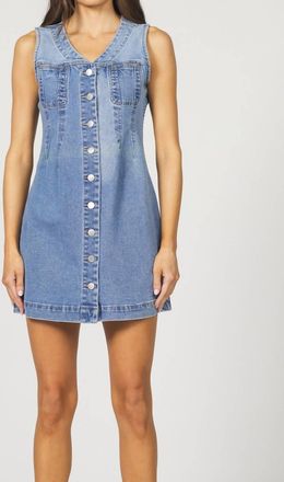 Dear John Denim Sabrina Denim Dress In Blue