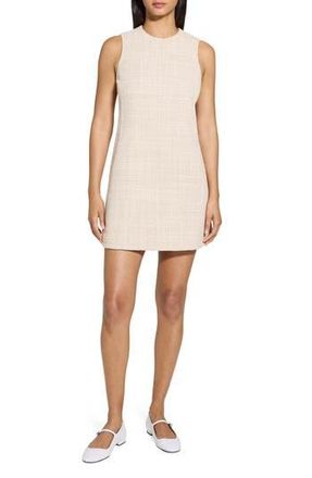 Theory Sleeveless Tweed A-Line Dress in Taupe Multi at Nordstrom Rack, Size 10