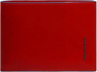 Piquadro Portemonnee met muntvak en RFID-bescherming - Heren - Portefeuilles - Rood - ONE Size - Leer - Accessoires