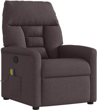vidaXL Vidaxl - Sill&oacute;n De Masaje Reclinable De Tela Marr&oacute;n Oscuro