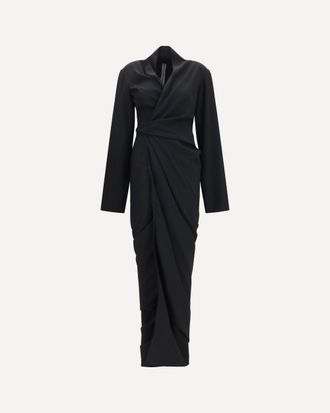 Rick Owens Wrap draped long Dress Female 42