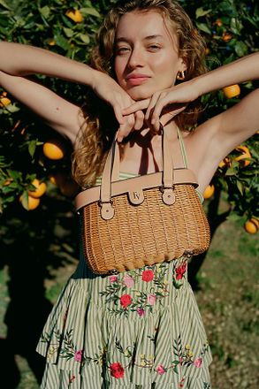 Frances Valentine Willow Wicker Basket Bag