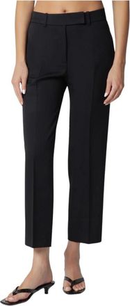 R&oacute;he Broeken, Dames, Zwart, S, Leer, Mies Cigarette Leg Tailored Broeken