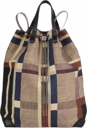 Epice Chennai 2151 Backpack In F - Tan/maroon