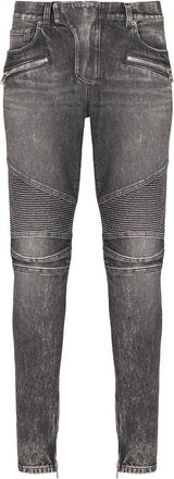 Balmain Slim-Fit Biker Trousers In Denim