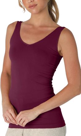 NikiBiki Women Seamless Reversible Classic Tank Top, Made in U.S.A, One Size, Fig, One Size