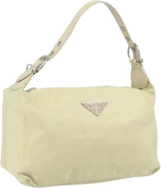 Prada Pre-owned Shoulder Bags, female, Beige, Size: ONE SIZE Pre-owned Vintage Shoulder Bag