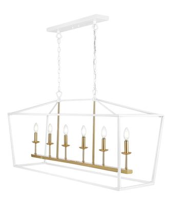 Jonathan Y Designs Jonathan Y Pagoda 49In Linear 6-Bulb Led Pendant