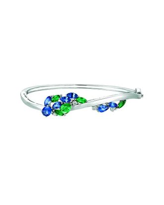 Le Vian Mixed Cuts 14K 3.85 ct. tw. Diamond & Sapphire Bangle Bracelet
