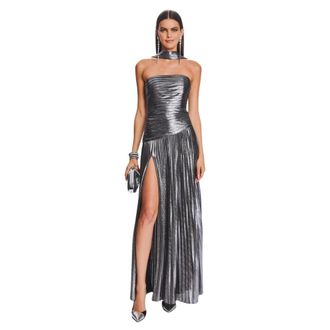 Retrof&ecirc;te Party Dresses, female, Gray, Size: L Chic Polyester Dress