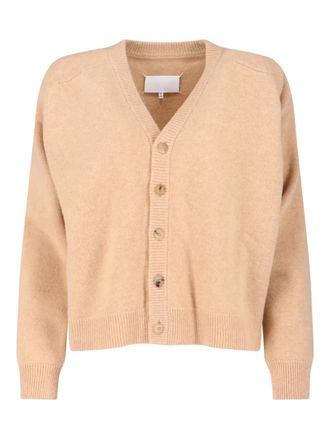 Maison Margiela long-sleeve V-neck cardigan - women - Fabric - M - Neutrals
