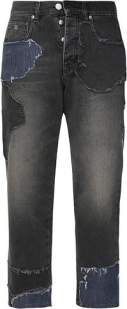 John Richmond Jeans con design patchwork - Nero