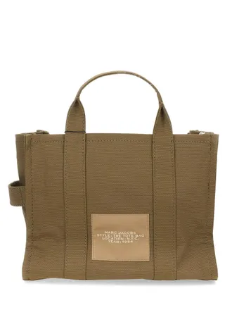 Marc Jacobs Womens Medium Tote Bag Green Cotton Handbags Hand