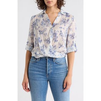 Chenault Print Woven Top in Blue at Nordstrom Rack, Size X-Small
