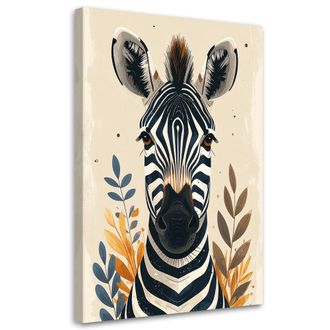 Feeby Cuadro Sobre Lienzo, Cebra Animales De Safari En &Aacute;frica, 70x100