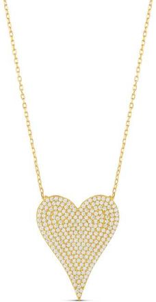 SHYMI Pavé Heart Pendant Necklace in Gold at Nordstrom, Size 18