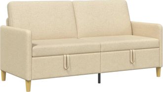 vidaXL Sof&aacute; Con Almacenamiento Crema 172 X 78 X 87 Cm Poli&eacute;ster Vidaxl