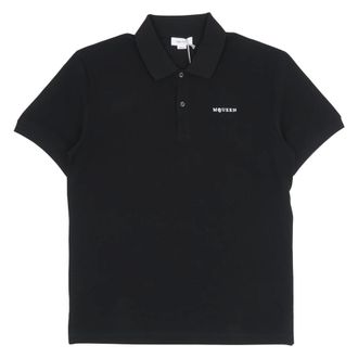 Alexander McQueen Logo Polo Shirt - male - Alexander McQueen - Polo Shirts - Black - M - Tops