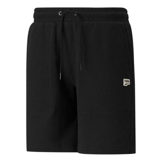 Puma Downtown Shorts Tr Embroidered Logo Drawstring Sports Black 533043-01