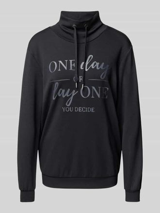 Soyaconcept Sweatshirt mit Stehkragen und Tunnelzug Modell BANU in Black, Größe XXL