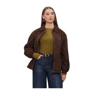 Modstr&ouml;m Jassen, Dames, Bruin, S, Leer, Barkmd Jas