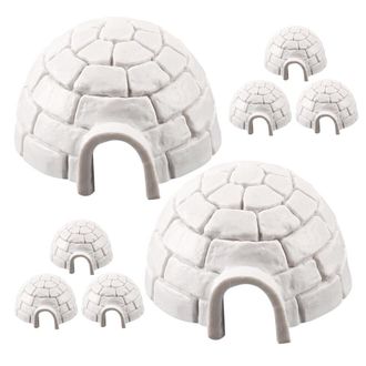 OEM Juego De Muebles Para El Hogar En Miniatura, Modelo De Igl&uacute;, De Resina Blanca, 8 Piezas, 1,50 X 1,50 X 0,87 Pulgadas