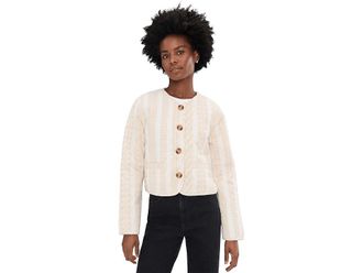 Sanctuary Crafted Coco Jacket Womens Jacket Collagen Stripe : LG (US 10-12), Cotton/Polyester/Rayon