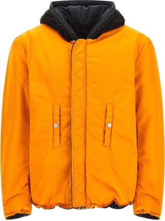 Purple Padded Reversible Bomber Jacket - Black