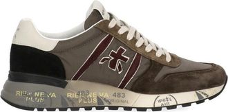 Premiata Brown Lander 8657 Fabric Leather Low-Top Sneakers