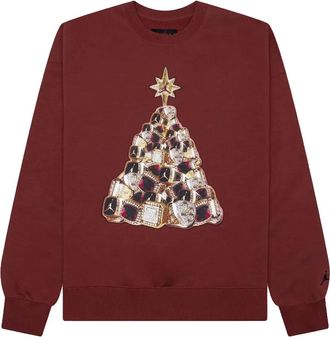 Nike Jordan Air Jordan Brooklyn fleece katoenen sweater - Rood