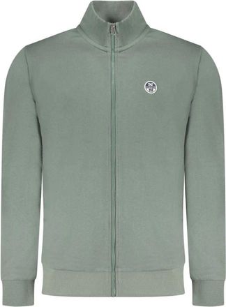 North Sails Katoenen Sweatshirt - Heren - Vesten met rits - Groen - 2XL - Katoen - Hoodies & sweatvesten