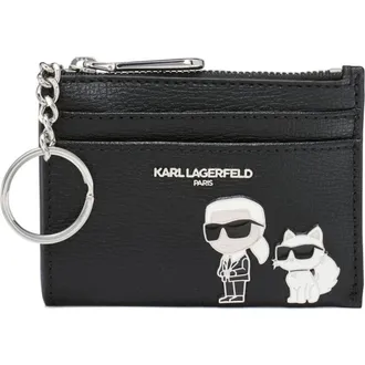 Karl Lagerfeld Karl Card Case in Black Combo at Nordstrom