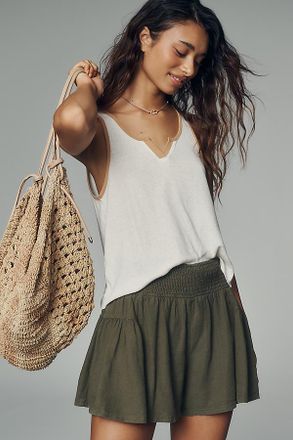 Pilcro Linen Blend Skirty Shorts