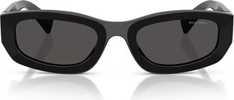 Miu Miu Mub 04S Zonnebril - Heren - Zonnebrillen - Zwart - 53 MM - Accessoires