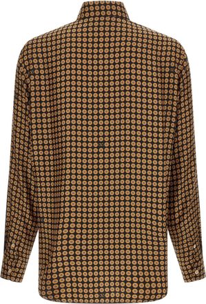 Valentino Garavani Logo-Patterned Silk Shirt - Black