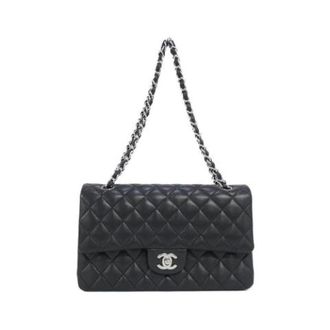 Chanel Pre-owned Lambskin Shoulder Bag 1112 - Dames - Pre-owned - Zwart - Maat: ONE Size Leer