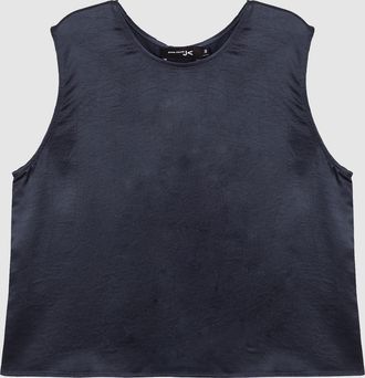 Jeanne Vouland Top Pima Satin Bleu