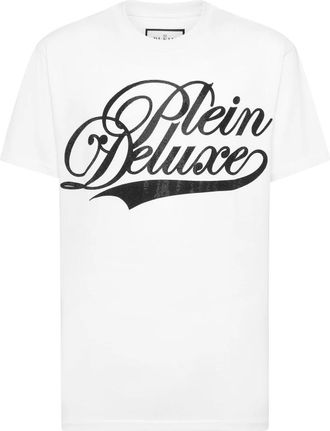 Philipp Plein Round Neck T-Shirt Plein Deluxe Stones - Heren - T-shirts - Wit - 2XL - Katoen - Tops