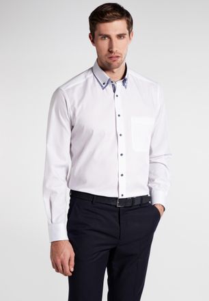 Eterna Langarmhemd ETERNA COMFORT FIT, Herren, Gr. 52, Normalgr&ouml;ssen, weiss (wei&szlig;), 100% Baumwolle, normal, Manschette, Hemden Langarmhemd, NON IRON (b&uuml;gelfr