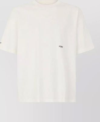 Represent cotton ribbed crew-neck short-sleeve t-shirt
