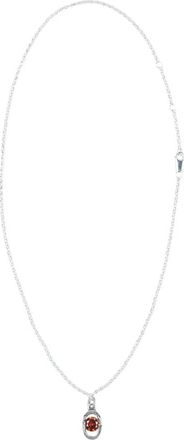 TwoJeys Icon Link Ruby Necklace - unisex - Kettingen - Grijs - ONE Size - Accessoires