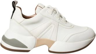 Alexander Smith Witte marmeren sneakers met 5 cm hak - Dames - Sneakers - Wit - 40 EU - Leer - Schoenen