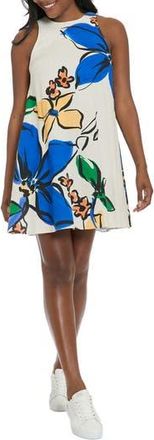 London Times Sleeveless Trapeze Dress in Ivory/Royal Blue at Nordstrom Rack, Size Medium P
