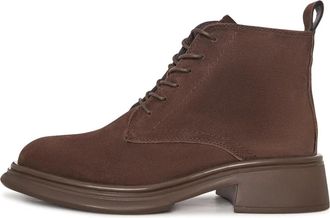 Cesare Gaspari Refined Utility Lace-Up - Dames - Veterlaarzen - Bruin - 38 EU - Su&egrave;de - Schoenen